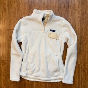 Patagonia Off-White Fleece Jacket size Medium